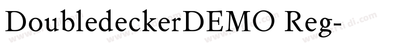DoubledeckerDEMO Reg字体转换